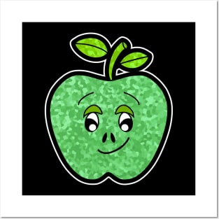 FUNNY Food Cute Apple Fruit Lover Posters and Art